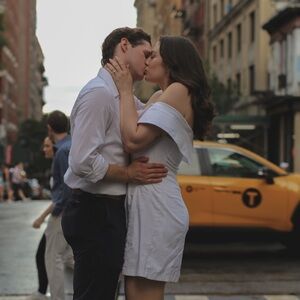 BHLDN White Off-Shoulder Dress